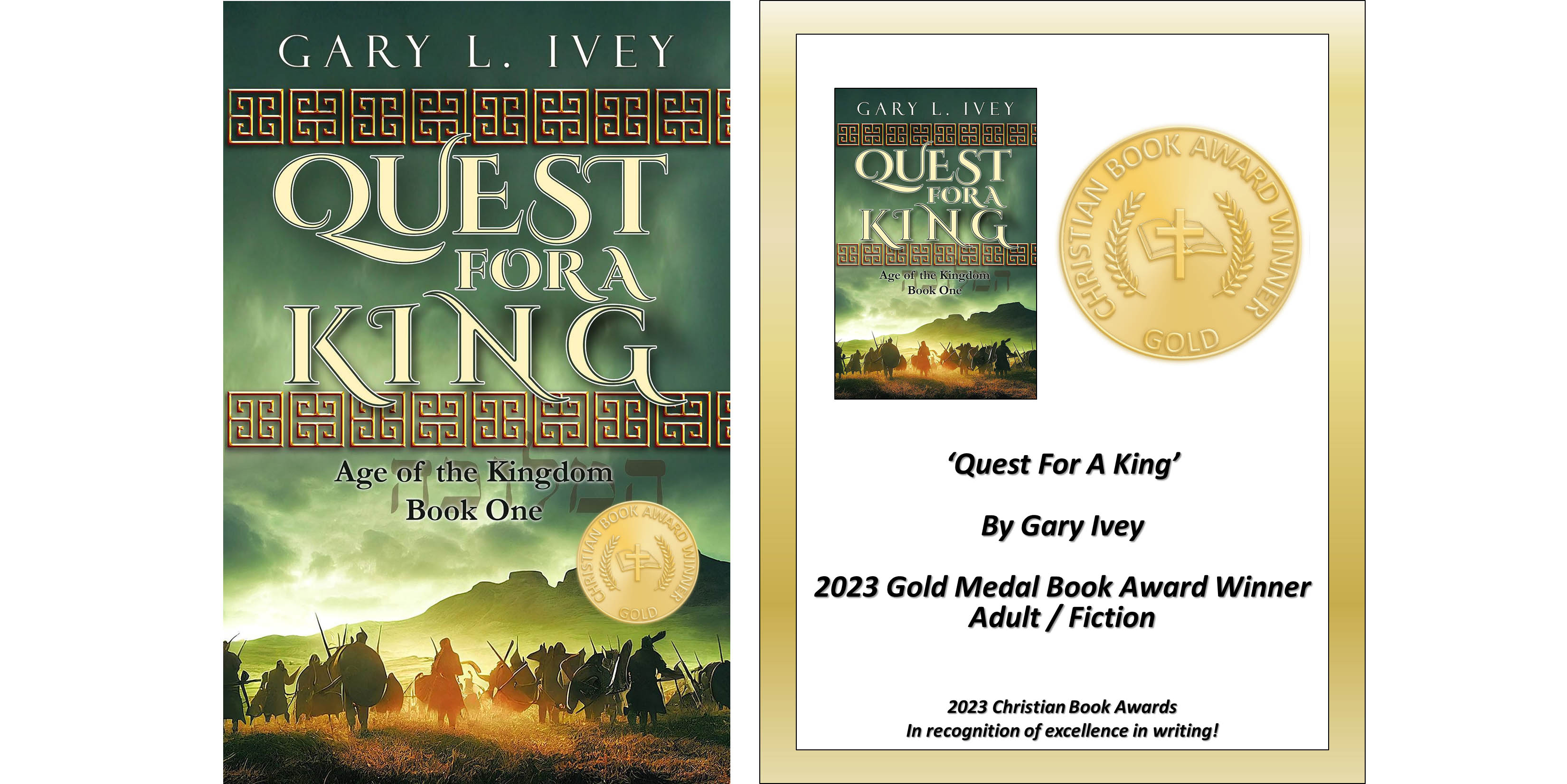 “Quest for a King” Wins Christian Book Awards Adult Fiction Category